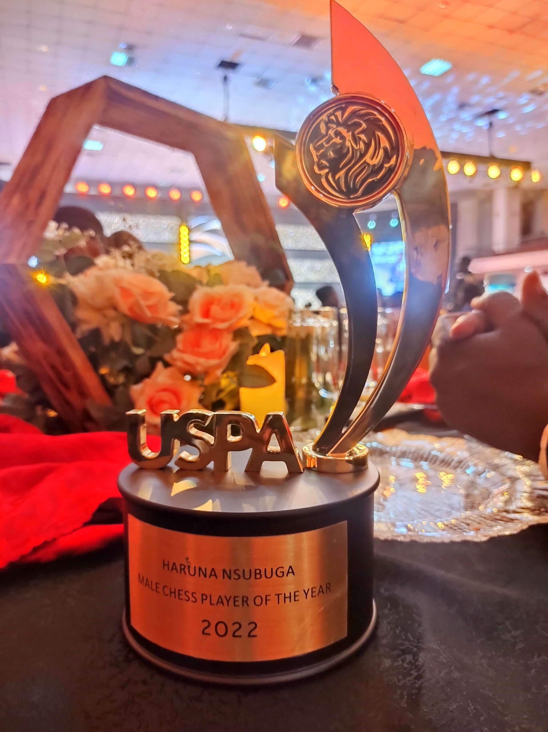 FIDE MASTER HARUNA NSUBUGA Triumphs with USPA’s Best Male Chess Player Award 2022