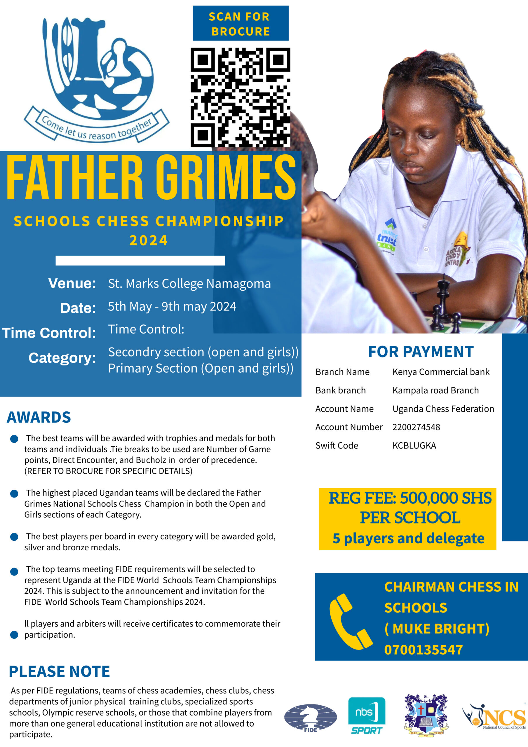 FATHER GRIMES SCHOOLS CHESS CHAMPIONSHIP 2024 Uganda Chess Federation