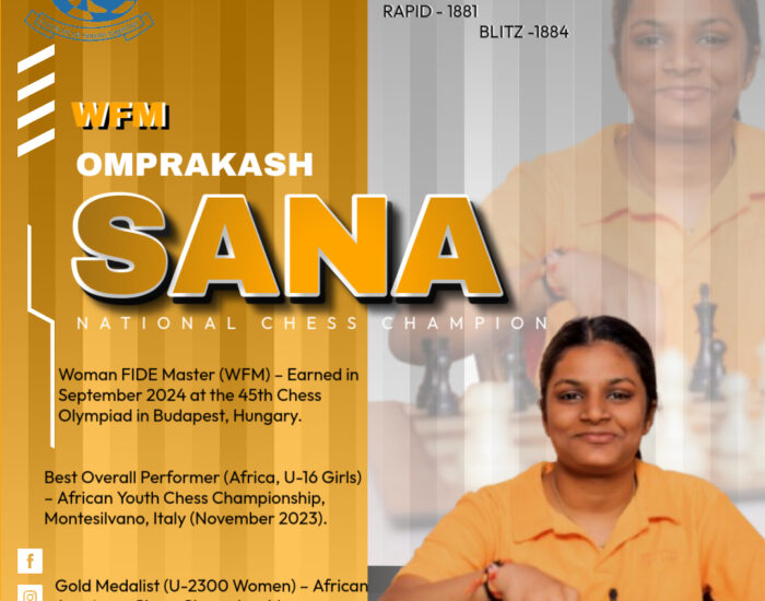 MEET SANA OMPRAKASH :Uganda’s National Chess Champion, African Chess Champion & Woman FIDE Master.