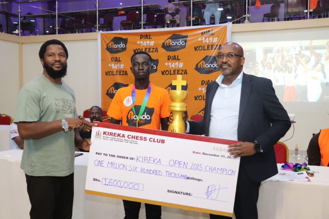 NGONG SAMUEL GAI FROM SOUTH SUDAN WINS THE 9TH KIREKA OPEN CHESS CHAMPIONSHIP 2025 WHILE SANA WINS THE LADIES CATEGORY- Sponsored by MTN UGANDA.
